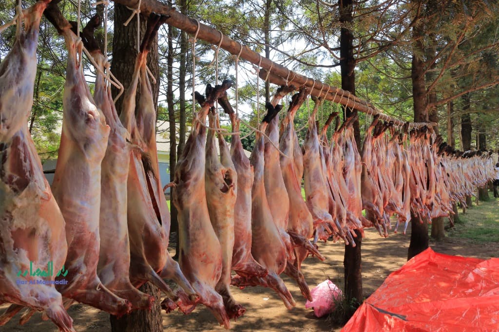 Dhuhiya 2025 — carcasses hanging in Kyenjojo